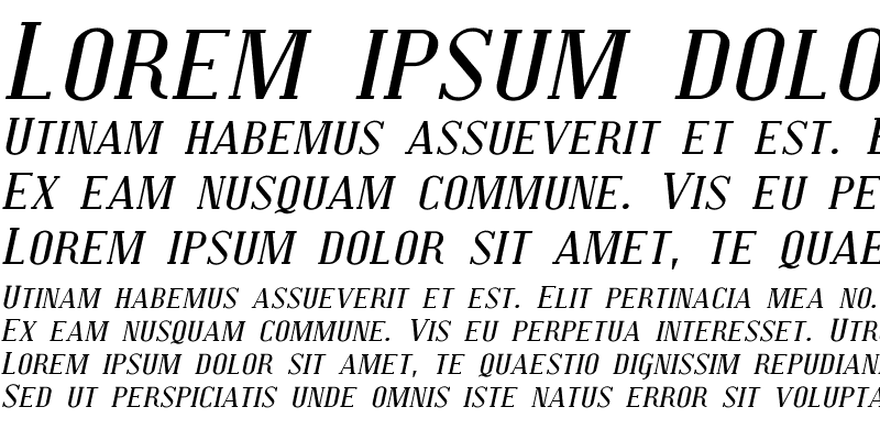 Sample of Covington SC Exp Italic