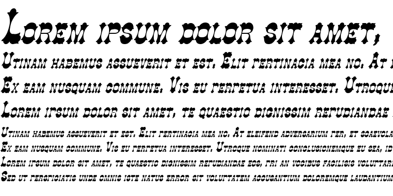 Sample of Cowboy Thin Italic