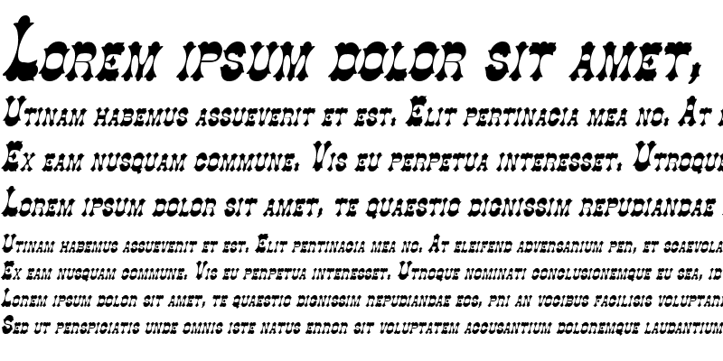 Sample of CowboyThin Italic