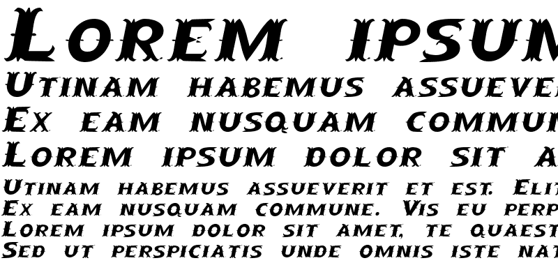 Sample of CowpokeSCapsSSK Italic