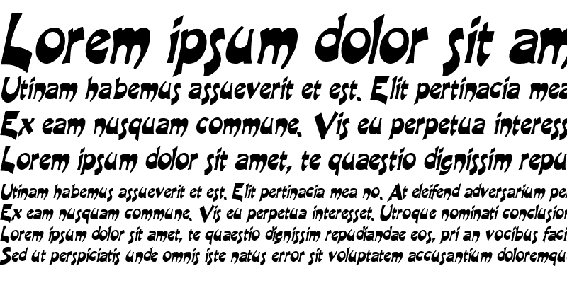 Sample of Crane-Condensed Italic