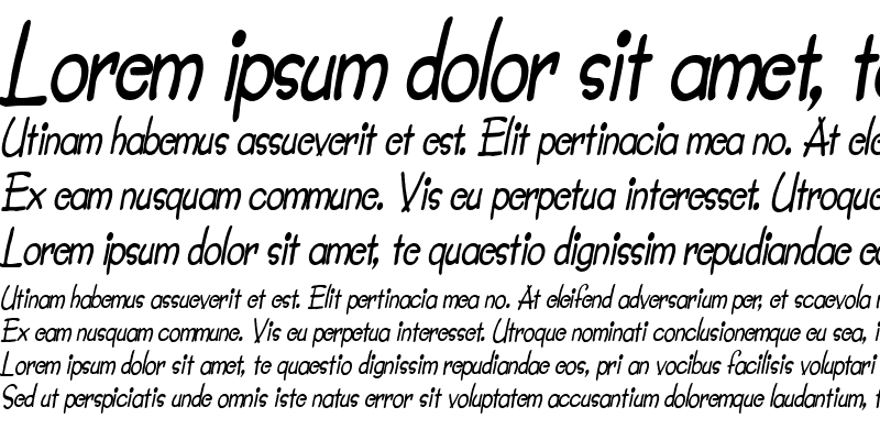 Sample of Crayon-Condensed Italic