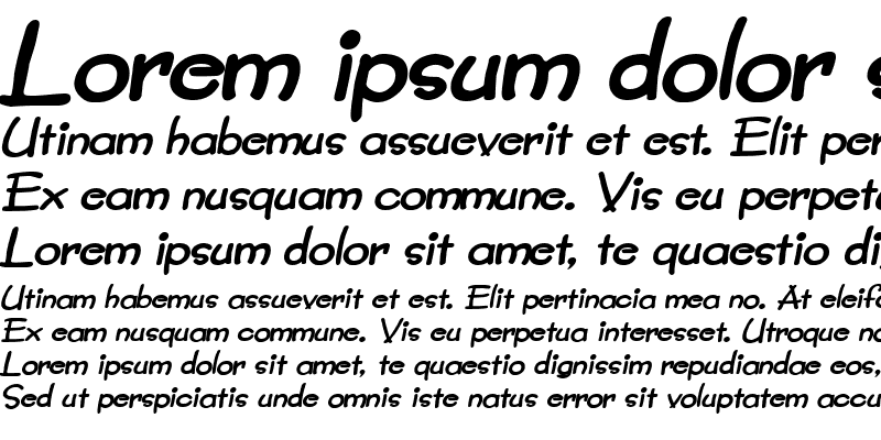 Sample of Crayon-Extended Bold Italic
