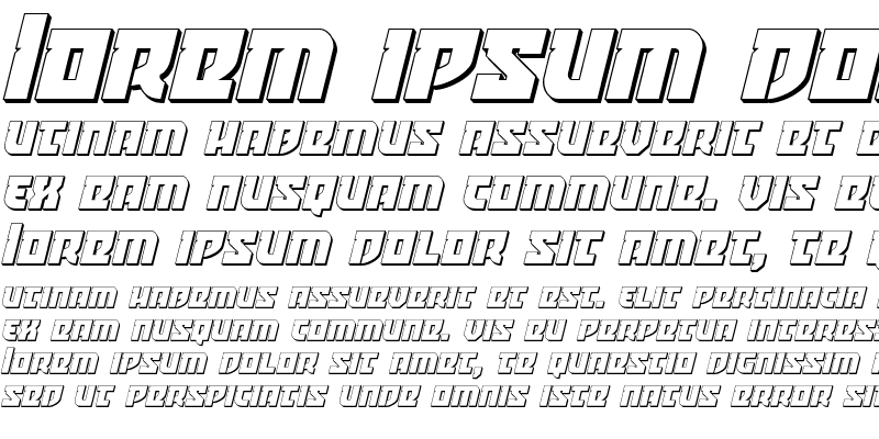 Sample of Crazy Ivan 3D Italic Italic