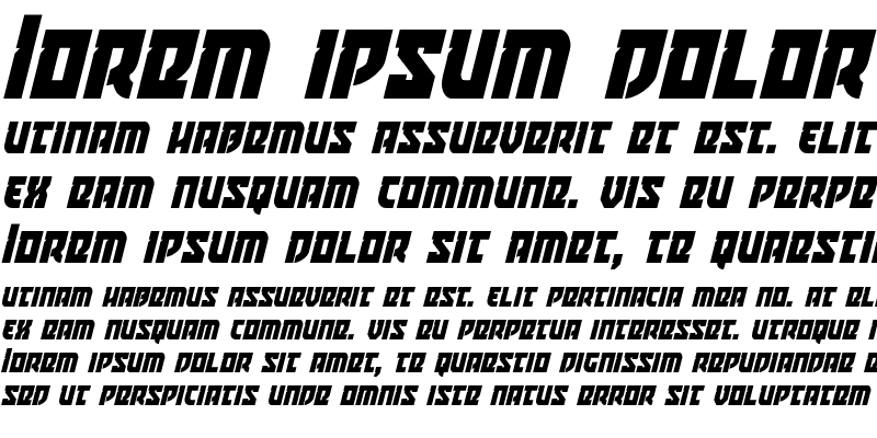 Sample of Crazy Ivan Condensed Italic