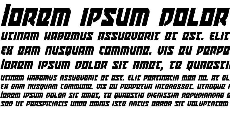 Sample of Crazy Ivan Condensed Italic Condensed Italic