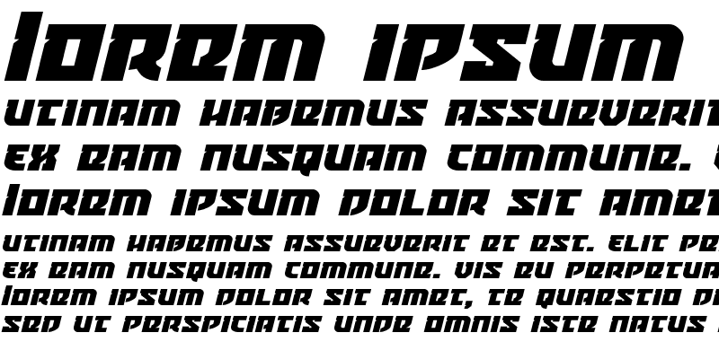 Sample of Crazy Ivan Expanded Italic