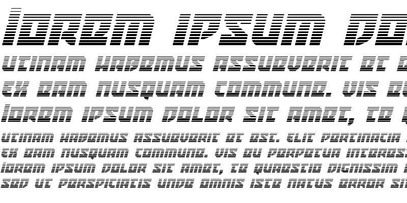 Sample of Crazy Ivan Gradient Italic Italic