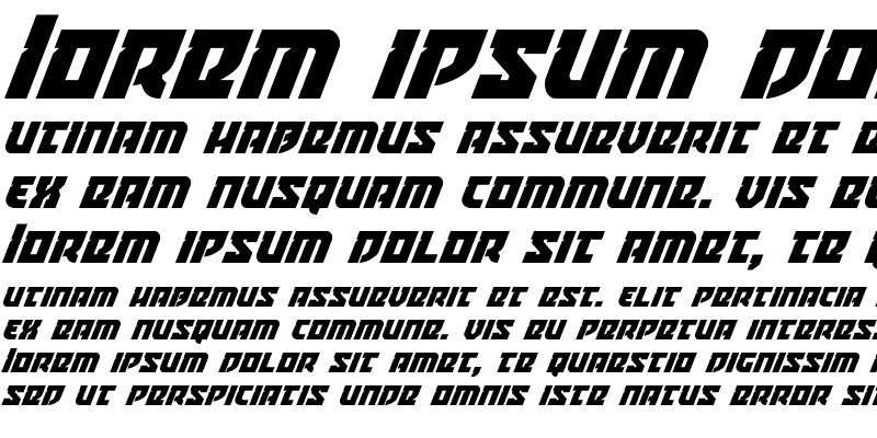 Sample of Crazy Ivan Super-Italic Italic