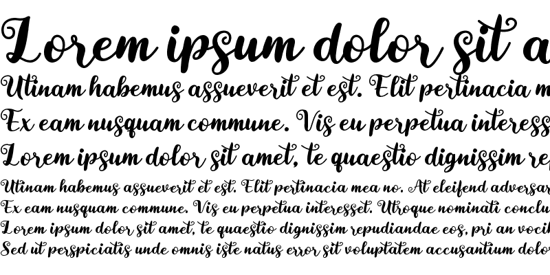 Sample of Creatie Regular