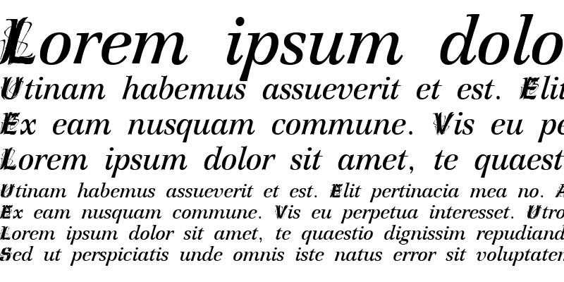 Sample of Creation Italic