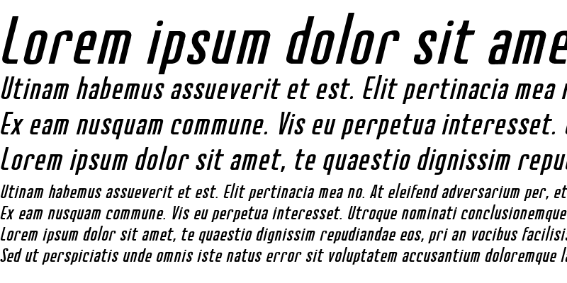 Sample of CreatorCredits BB Italic