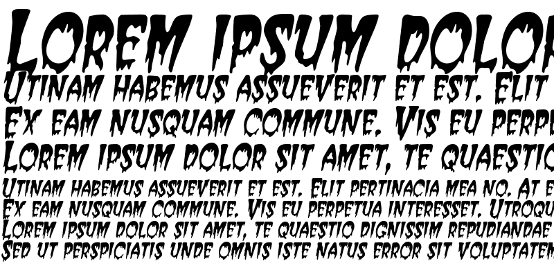 Sample of CreeperCondensed Italic