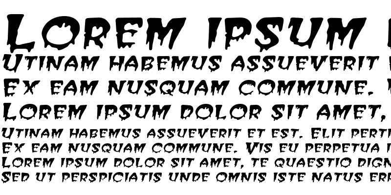 Sample of Creepy-Extended Italic