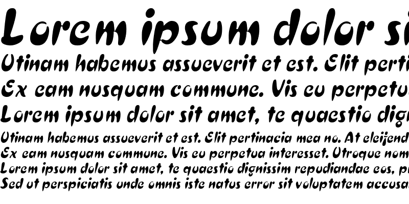 Sample of CrestThin Italic
