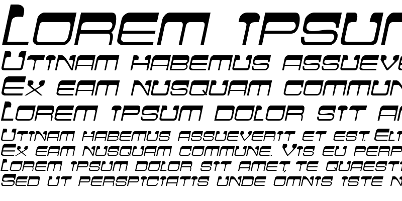 Sample of Crew Cut Caps Italic Italic