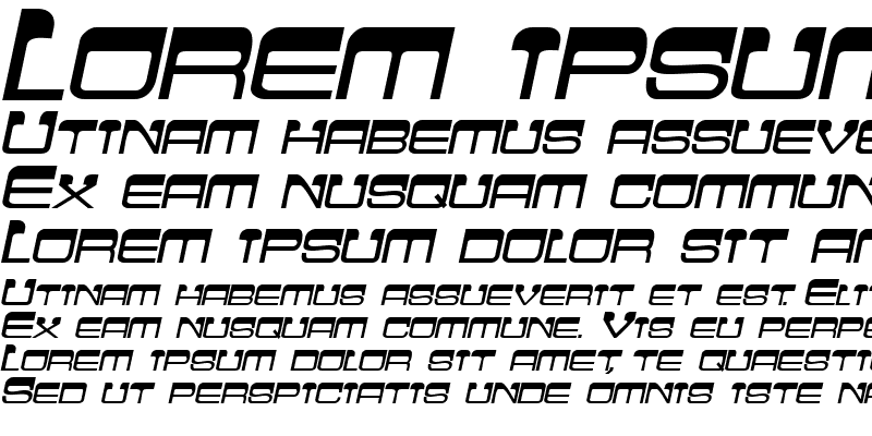 Sample of CrewCutCaps Bold Italic