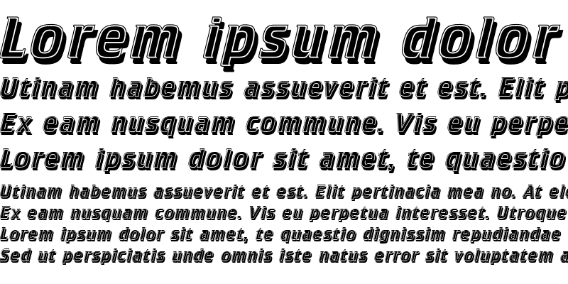 Sample of Crillee Italic Inline Shad LET