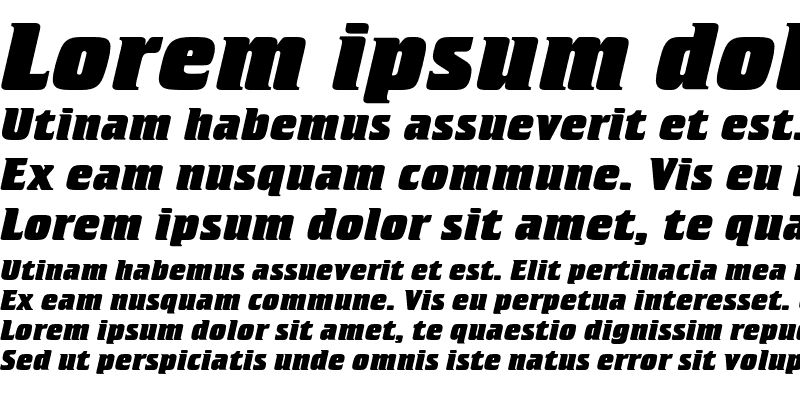 Sample of CrilleeEF ExtraBold Italic