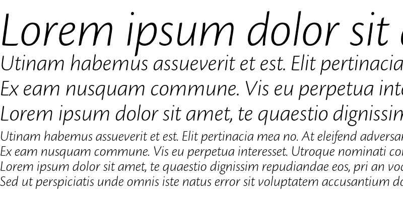 Sample of Cronos Pro Light Subhead Italic