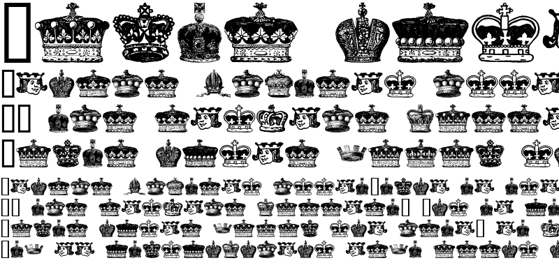 Sample of crowns and coronets Regular