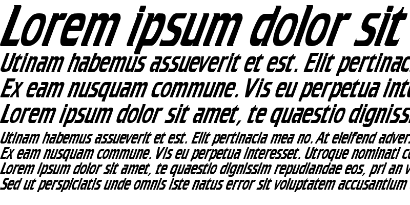 Sample of CruiserCondensed Italic
