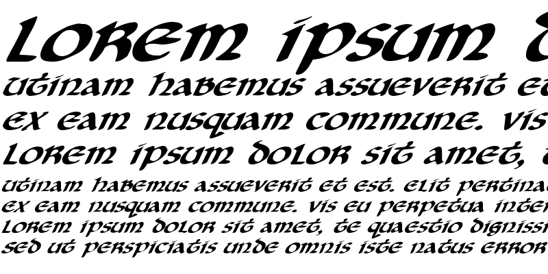 Sample of Cry Uncial Italic