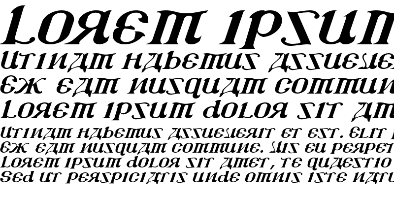 Sample of CSAR Italic