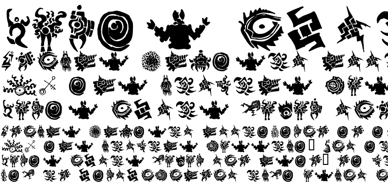 Sample of Cthulhu Glyphs Regular