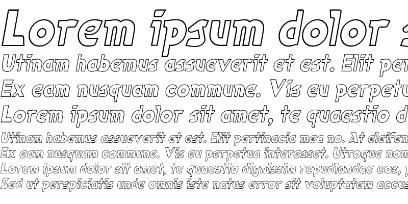 Sample of Cuban Medium Italic