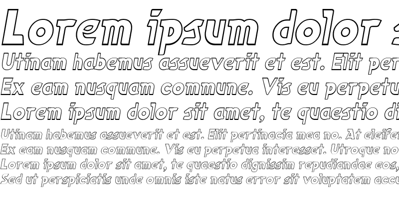Sample of CubanOutline Italic