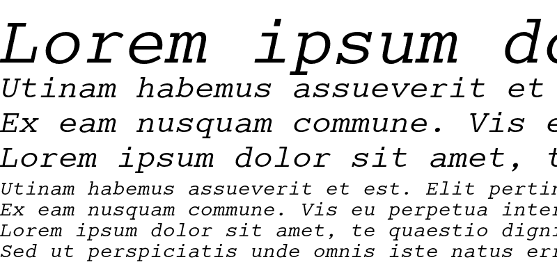 Sample of Cumberland Std Italic