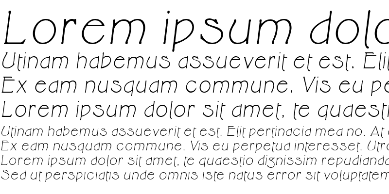Sample of Cupola Italic
