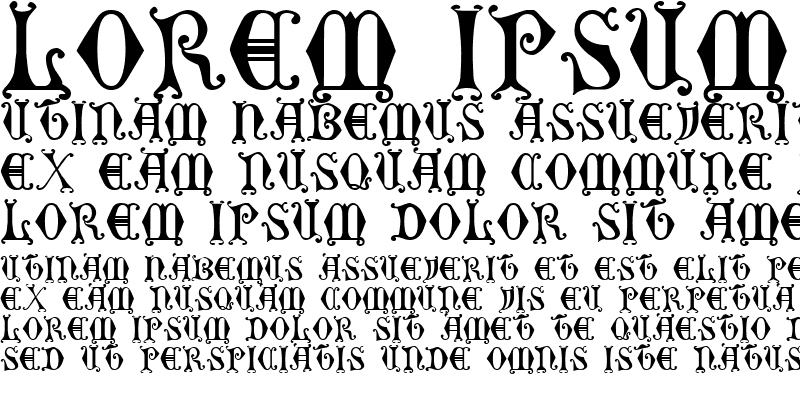 Sample of Curled Serif Normal