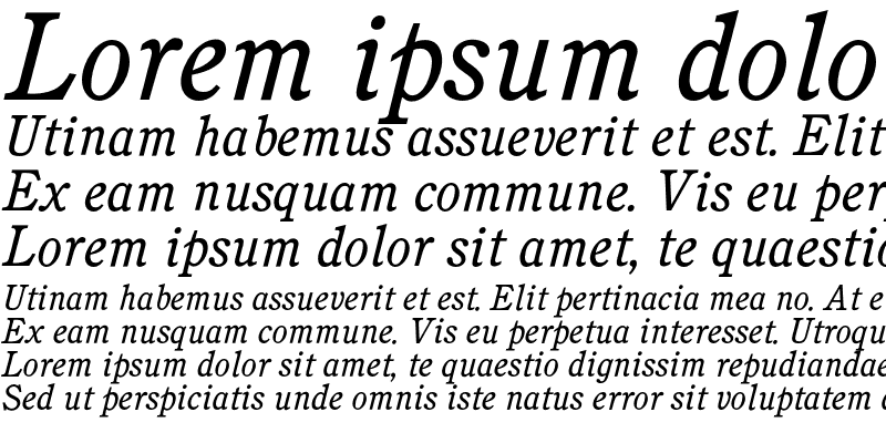 Sample of Cushing Book Italic