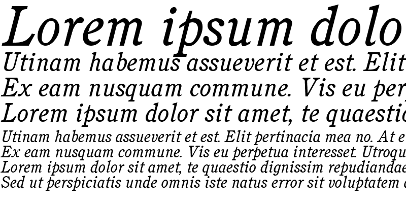 Sample of Cushing Italic