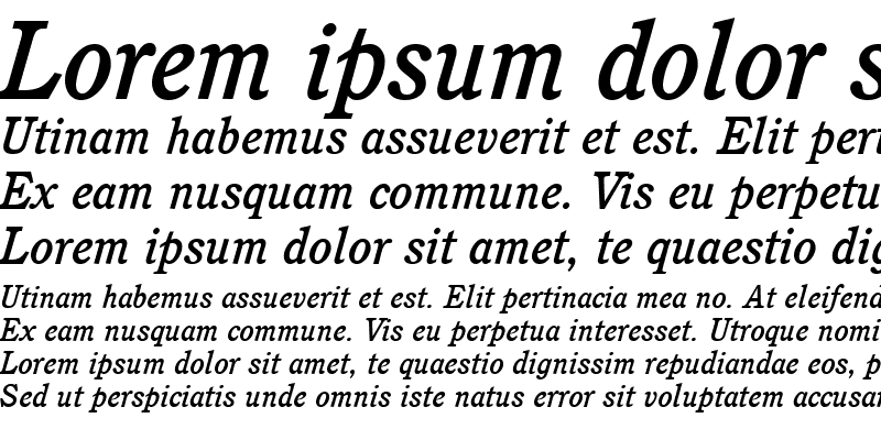 Sample of Cushing LT Medium Italic