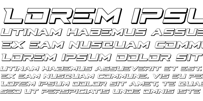 Sample of Cyberdyne 3D Italic