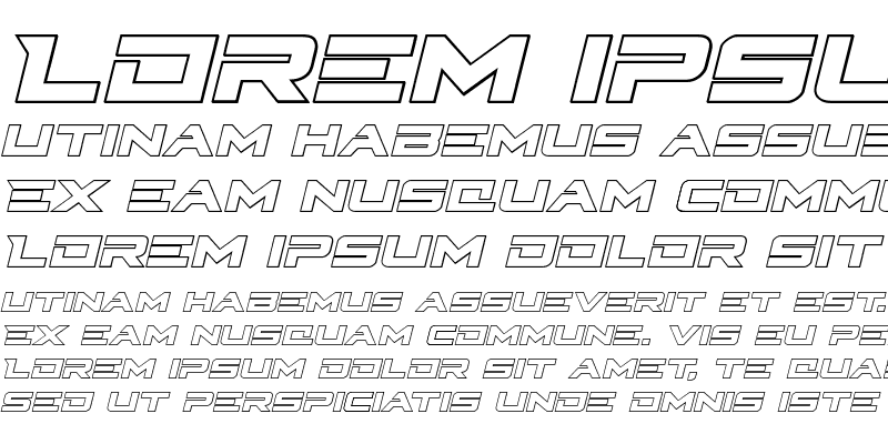 Sample of Cyberdyne Outline Italic