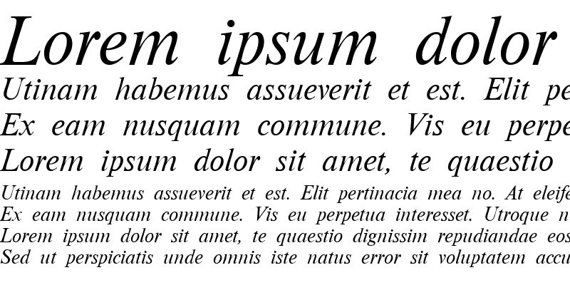 Sample of CyrillicEnglishTimesSSK Italic