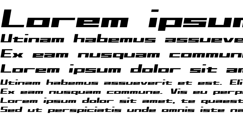 Sample of D3 Factorism Italic Regular