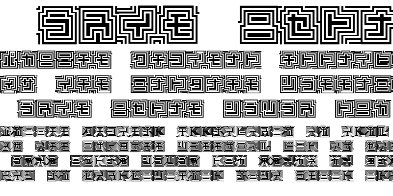 Sample of D3 Labyrinthism katakana Regular