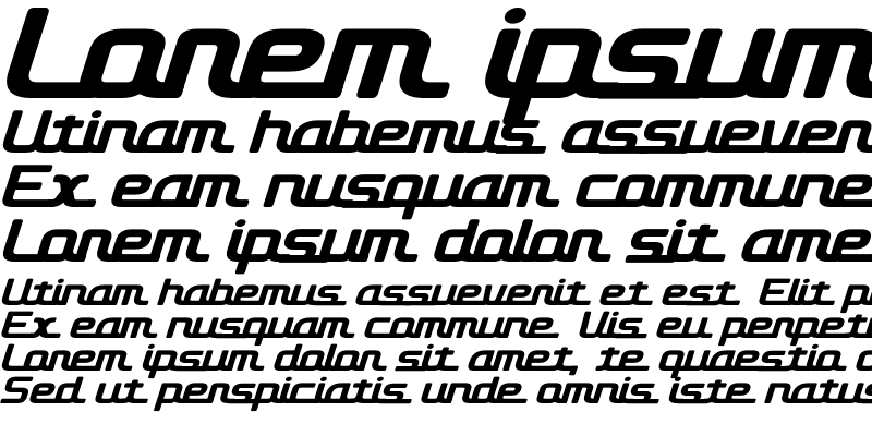 Sample of D3 Roadsterism Italic Regular