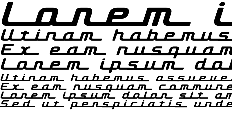 Sample of D3 Roadsterism Long Italic