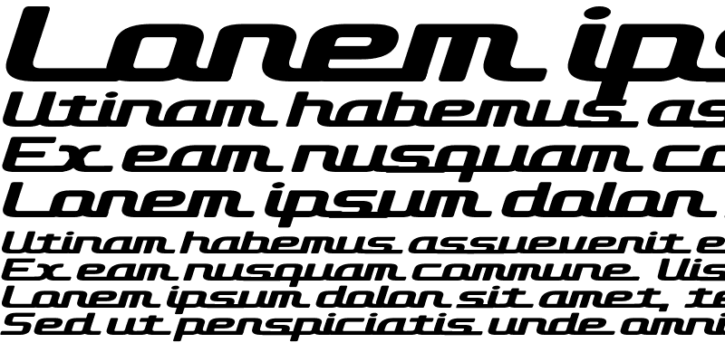 Sample of D3 Roadsterism Wide Italic