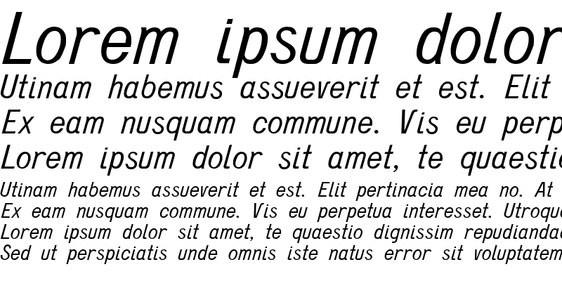 Sample of D431 Italic