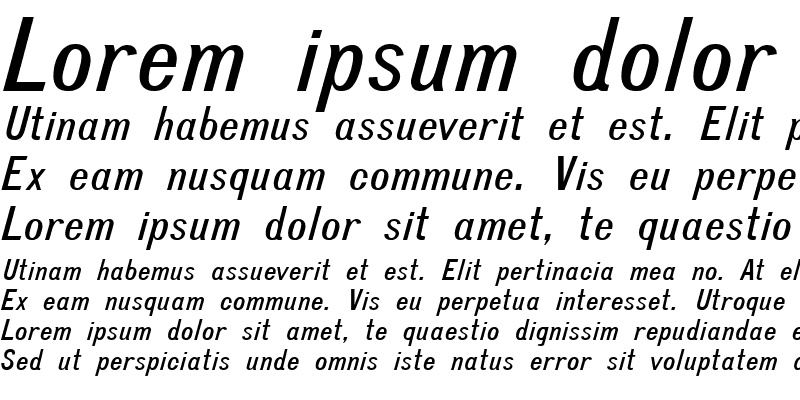 Sample of D432 Bold Italic