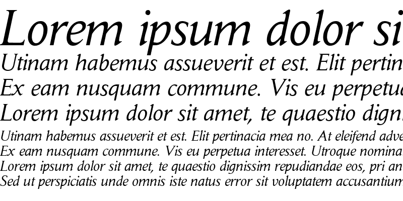 Sample of D650-Roman Italic