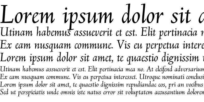 Sample of D690-Roman Italic