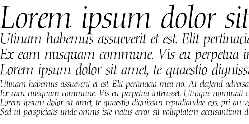Sample of D730-Roman Italic